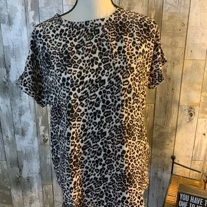 Buffalo David Bitton Black and White Animal Print Top. Size S